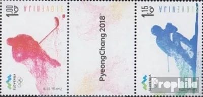 Produktbild von Briefmarken Slowenien 2018 Mi 1291-1292 Dreierstreifen (kompl.Ausg.) postfrisch Olympische Winterspiele