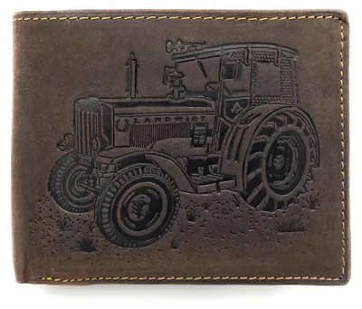 Imagen del producto de Cartera de cuero para hombre, marca Solidchoice, con protección RFID y compartimento para monedas