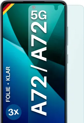Produktbild von moex® 3x Schutzfolie kompatibel mit Samsung Galaxy A72 / A72 5G - Displayschutzfolie dünn Folie, Klar