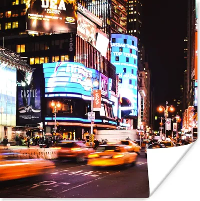 Produktbild von MuchoWow® Poster New York - Straße - Auto 100x100 cm - Babyzimmer