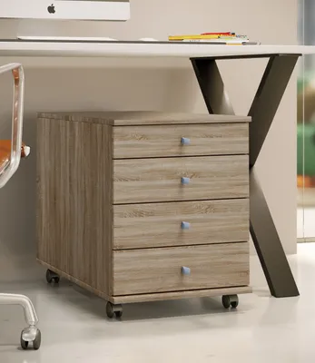 Produktbild von VCM Rollcontainer | Beistellcontainer mit Schubladen | Maße ca. H. 57 x B. 42 x T. 75 cm | Bürocontainer – Lona