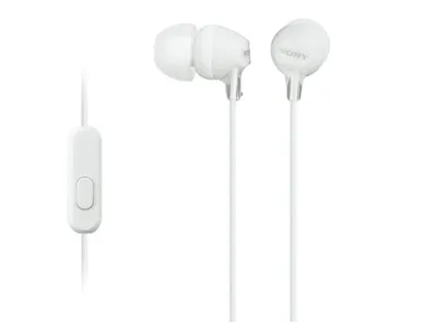 Produktbild von Sony MDR-EX15AP In-Ear-Kopfhörer (mit Headsetfunktion, integriertes Mikrofon) weiß