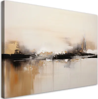 Produktbild von Leinwandbild Beige Abstrakt 80x120 Feeby Beige bild für die wand bereit zum aufhängen