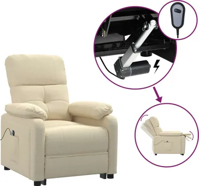Obrázok produktu pre vidaXL Recliner Electric Cream Fabric