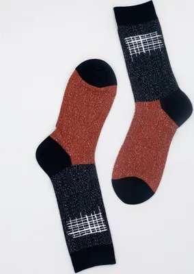 Produktbild von MEGAGROUP 2 Paar Casual Socken Stricksocken Größe 43-46 orange