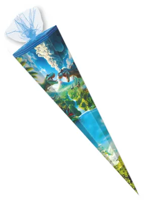 Produktbild von Schultüte / Zuckertüte / 85cm / eckig / "Dinosauier T-Rex"