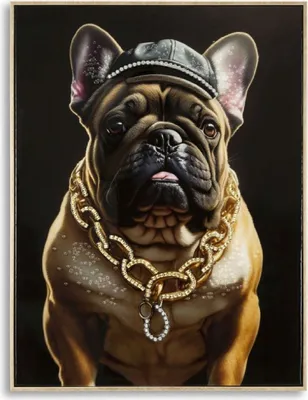 Produktbild von Mauro Ferretti Wandbild Bully 62x4x82 cm schwarz gold