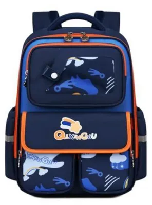 Obrázok produktu pre Školský batoh pre chlapcov, ergonomický, 1.-5. trieda, modrej farby, ultraľahký (800 g), 4 priehradky + 2 bočné vrecká