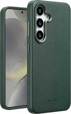 Zdjęcie produktu dla Accezz MagSafe Leather Backcover voor de Samsung Galaxy S25 - Cedar Green