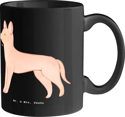 Produktbild von Mr. & Mrs. Panda Teetasse Pharaonenhund Eleganz - Schwarz - Geschenk, Becher, treuer Begleiter, Hund, Hundefreundschaft, Tasse mit Spruch, Hunderassen, Kaffeebecher, Pott