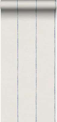 Produktbild von Sanders & Sanders Tapete gemalte Streifen Blau und Weiß 53 cm x 10,05 m