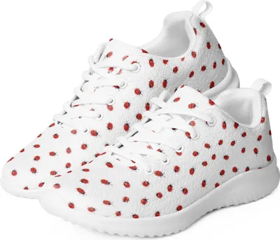 Produktbild von Mr. & Mrs. Panda Sneaker Damen Marienkäfer Design Größe 37 1/2 - Weiß - Geschenk, Niedlich, Verspielt, Muster, Aquarell, Grüne Punkte, Schwarz, Bunt, Frauen