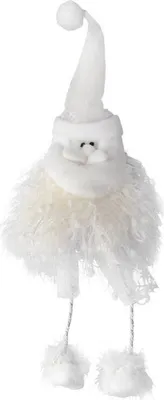Produktbild von Weißer Weihnachtsmann-Weihnachtsbaumanhänger, Höhe 35 cm.
