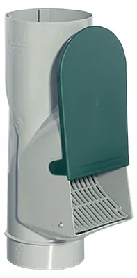 Produktbild von Laubabscheider Fallrohrfilter grau für Fallrohre