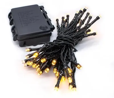 Produktbild von Lichterkette warmweiß 192 LED 14,5 m mit Timer - Weihnachtsdeko Garten Batterie