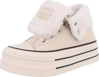 Produktbild von Ital-Design Damen Freizeitschuhe  Wildlederoptik Sneakers High 90458113 Beige Gr.  37