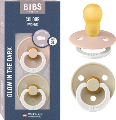 Produktbild von BIBS 130243 Colour Blush & Vanilla 18+ Latex-Schnuller, BPA-frei