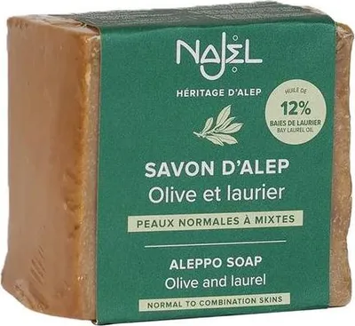 Produktbild von NAJEL SAV01NJ/8, Haut & Haar, Barseife, Braun, Rechteckig, Bay laurel oil, Olivenöl, 200 g