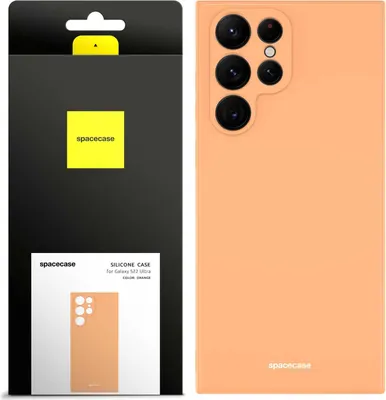 Image de Coque en silicone SPACECASE Coque en silicone pour Galaxy S22 Ultra Orange