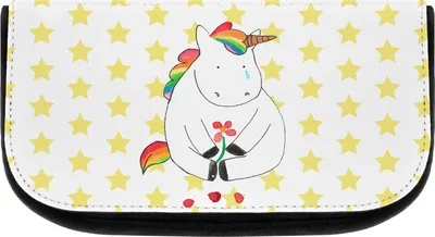 Produktbild von Mr. & Mrs. Panda Kulturbeutel Einhorn Traurig - Weiß - Geschenk, Freunde, Kulturtasche, Unicorn, Liebe, Organizer, kosmetiktasche klein, Einhörner, Make-up Täschchen