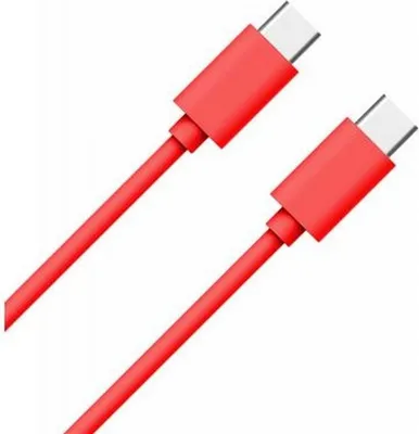 Zdjęcie produktu dla WOW, kabel USB-C/USB-C 1 m - 3 A, czerwony