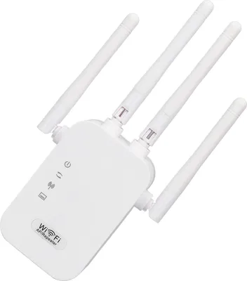 Zdjęcie produktu dla Przedłużacz WiFi 300Mbps 4 anteny Silna transmisja sygnału Wydajne rozpraszanie ciepła Bezprzewodowy repeater sieciowy Wtyczka EU