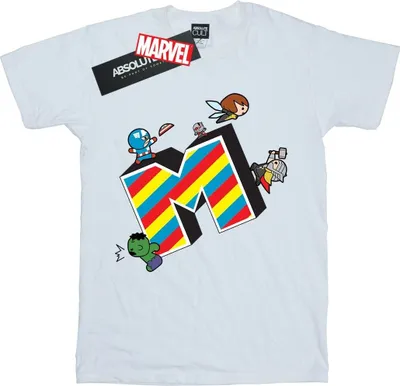 Produktbild von Marvel - "M Is For Marvel" T-Shirt für Herren BI49833 (XXL) (Weiß)