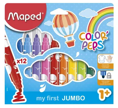Produktbild von Maped my first Fasermaler COLOR'PEPS JUMBO 12er Kartonetui