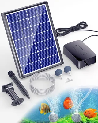 Obrázek produktu pro Solární provzdušňovač pro jezírko - 3,5 W, s baterií - 2200 mAh, vodotěsný (IPX5)