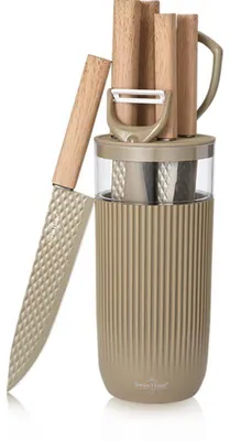 Produktbild von 8-teiliges Messerset Swiss Haus, Edelstahl, Champagner
