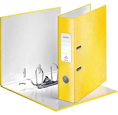 Zdjęcie produktu dla LEITZ 1005-00-16 Teczka LEITZ WOW, 180 stopni, DIN A4, 80 mm, żółta