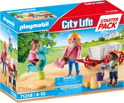 Produktbild von PLAYMOBIL City Life 71258 Starter Pack Erzieherin mit Bollerwagen