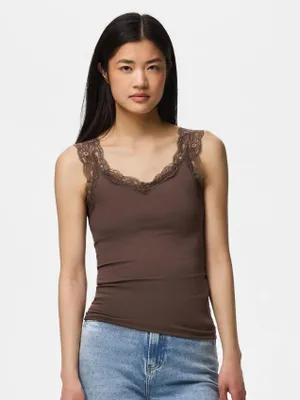 Immagine prodotto di pieces top e body donna pieces 17106017 barbera hot fudge