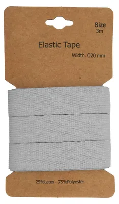 Produktbild von Gummiband 3 m x 20 mm Gummilitze Gummi elastisches Band Flachgummi Farbwahl
