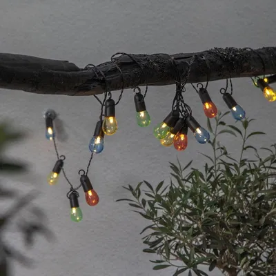 Immagine prodotto di Catena luminosa a LED per feste - 16 palline colorate - L: 4,5 m - cavo nero - esterno