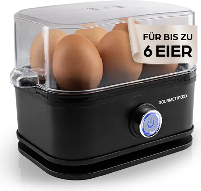Produktbild von GOURMETmaxx Design-Eierkocher für 6 Eier mit Messbecher & Eierstecher - kompakt