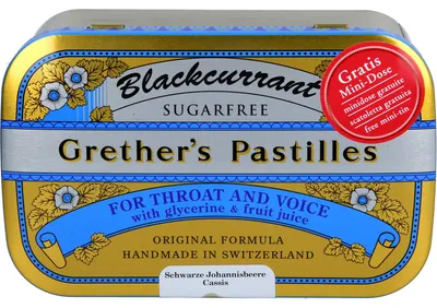 Produktbild von Grether's Pastilles Blackcurrant sugarfree, 440 g Pastillen
