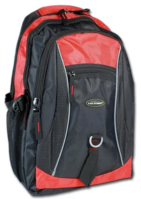 Produktbild von Rucksack Sporttasche schwarz rot Herren Damen Nylon Bag Street 31x20x45 D3OTJ6540R