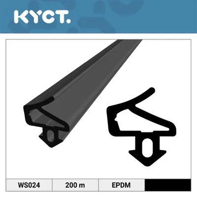 Produktbild von Fensterdichtung Türdichtung Schwarz PVC Fenster Türen Gummidichtung Dichtungsprofil WS024 200m