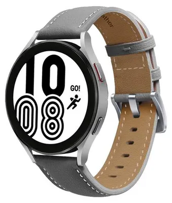 Produktbild von By Qubix passend für Huawei Watch GT 3 Pro - 43 mm - Premium Leather Armband - Grau
