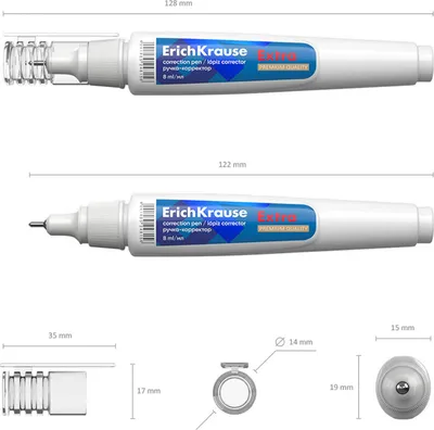 Produktbild von Korrekturstift Extra 8ml mit Metallspitze Schnell trocknend 1 Stück