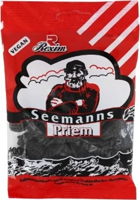 Produktbild von Rexim vegane Salmiakbonbons Seemanns Priem 100g