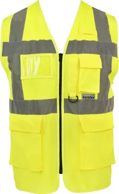 Produktbild von Korntex KXEXQ | Multifunkitons-Warnweste Mesh Multifunction Vest - Farbe: Signal Yellow - Größe: 4XL