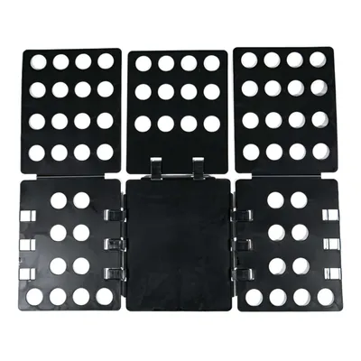 Image de Intirilife Plieuse à vêtements en noir - 67.5 x 58 cm - Plieuse à linge pour un pliage rapide des vêtements Chemises T-shirts pulls