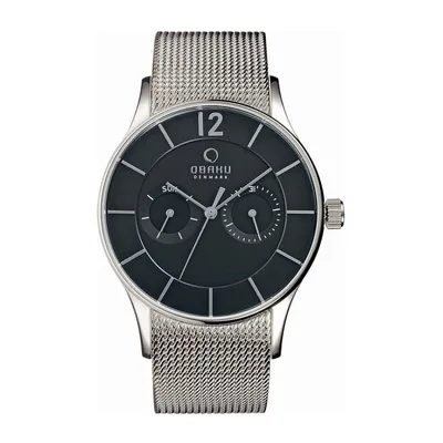 Produktbild von Obaku Uhr Edelstahl V175GMCBMC Meshband Herrenuhr