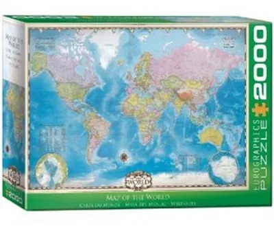 Immagine prodotto di Eurographics Puzzle EuroGraphics Map of the World, 2000 Teile, 67.6 x 96.8 cm, 8220-0557