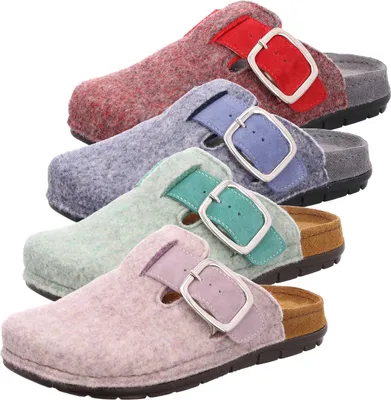 Produktbild von Rohde Damen Hausschuh Softfilz Schnalle Pantoffel Rodigo-D 6191, Größe:40 EU, Farbe:Blau