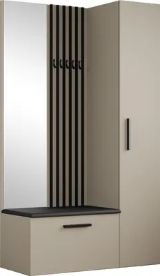 Produktbild von Masseno Garderobe-Set MODULO 120,6/204/40 cm Modern Garderobenschrank Kaschmir
