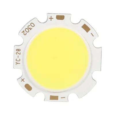Obrázek produktu pro 10 kusů kulatých vysoce výkonných LED čipových žárovek COB 3W, bílé