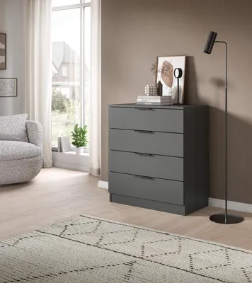 Produktbild von Kommode >Kopenhagen< in Anthrazit - 74x79x35cm (BxHxT)